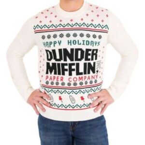 The Office Dunder Mifflin Ugly Christmas Sweater Large NWOT